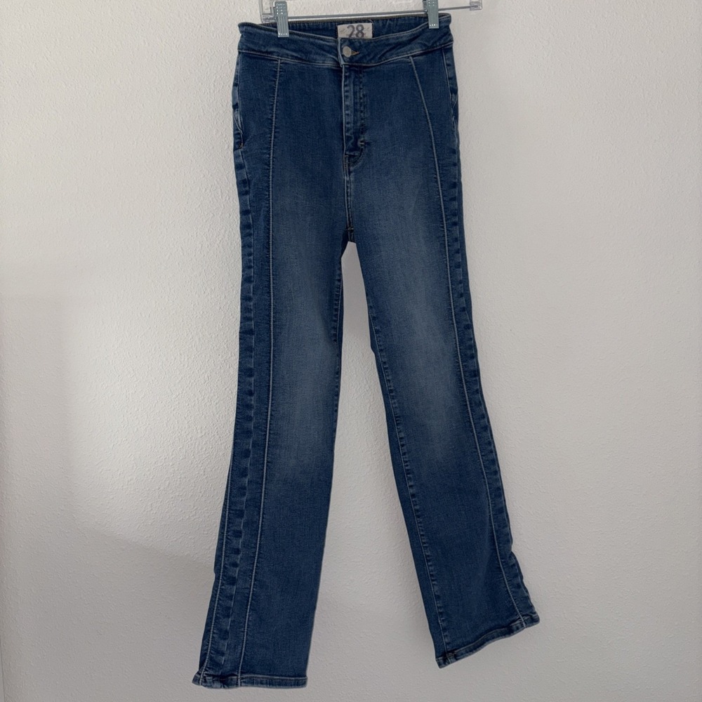 Women's Size 28 Free People We The Free Cross My Heart Straight Jeans Boho